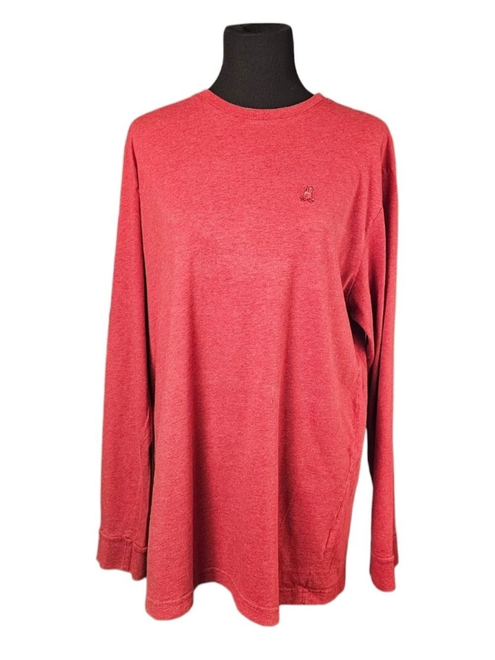 Psycho Bunny Long Sleeve Pima Cotton Tee Red XXL Embroidered Logo